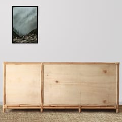 MaNaIYa-Coastal Cane 3-Door Buffet Unit Chest of Drawers