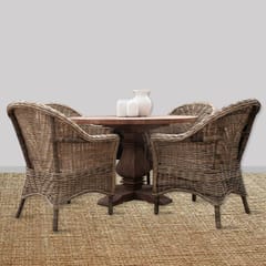 MaNaIYa-Santorini Woven Chair - Hampton Grey