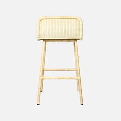 Coastal Comfort Rattan Barstool