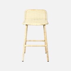 Coastal Comfort Rattan Barstool