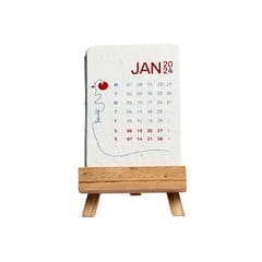 bioQ Plantable Calendar - Pro | Recycled Folding Paper | Plantable Seed pencil | Plantable Paper Pen