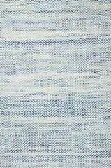 IMPERIAL KNOTS BLUE MULTICOLOR CHEVRON HAND WOVEN DHURRIE 5X8 Feet