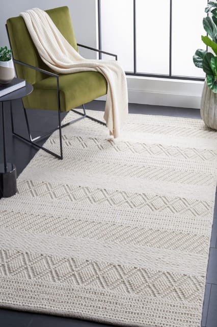 IMPERIAL KNOTS IVORY KILIM HAND WOVEN DHURRIE 4X6 Feet