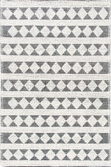 IMPERIAL KNOTS IVORY AND BLACK KILIM HAND WOVEN DHURRIE 4X6 FEET
