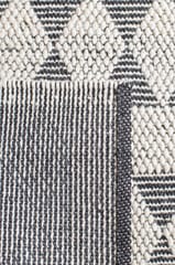 IMPERIAL KNOTS IVORY AND BLACK KILIM HAND WOVEN DHURRIE 4X6 FEET
