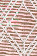 IMPERIAL KNOTS IVORY AND RUST KILIM HAND WOVEN DHURRIE 4X6 FEET
