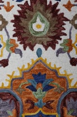 IMPERIAL KNOTS MULTICOLOR SUZANI HAND TUFTED CARPET 5X8 FEET