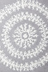 IMPERIAL KNOTS GREY AND WHITE FLORAL HAND TUFTED CARPET 5X8 FEET