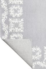 IMPERIAL KNOTS GREY AND WHITE FLORAL HAND TUFTED CARPET 5X8 FEET