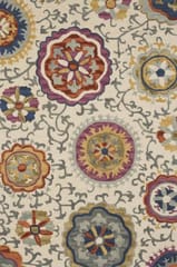 IMPERIAL KNOTS MULTICOLOR SUZANI HAND TUFTED CARPET 5X8 FEET