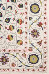 IMPERIAL KNOTS IVORY SUZANI HAND TUFTED CARPET 5X8 FEET