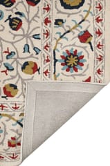 IMPERIAL KNOTS IVORY SUZANI HAND TUFTED CARPET 5X8 FEET
