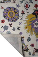 IMPERIAL KNOTS MULTICOLOR SUZANI HAND TUFTED CARPET 5X8 FEET