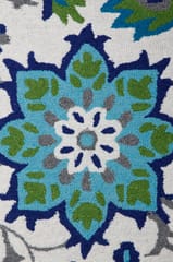 IMPERIAL KNOTS GREEN SUZANI HAND TUFTED CARPET 5X8 FEET
