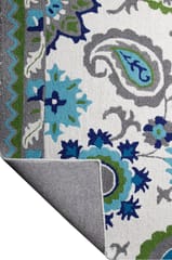 IMPERIAL KNOTS GREEN SUZANI HAND TUFTED CARPET 5X8 FEET