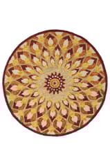IMPERIAL KNOTS MULTICOLOR SUZANI HAND TUFTED CARPET ROUND 3.6X3.6 Feet