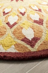 IMPERIAL KNOTS MULTICOLOR SUZANI HAND TUFTED CARPET ROUND 3.6X3.6 Feet