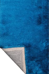 IMPERIAL KNOTS NAVY BLUE SHAGGY HAND MADE CARPET 5X8 FEET