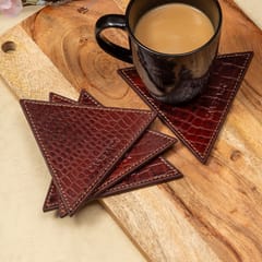 Carerack - Pure Leather Drip Coasters - Set of 4