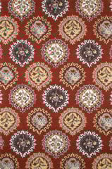 IMPERIAL KNOTS MAROON FLORAL HAND TUFTED CARPET 6X9 FEET