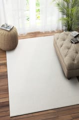 IMPERIAL KNOTS IVORY GEOMETRIC HAND TUFTED CARPET 5X8 FEET