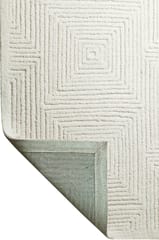 IMPERIAL KNOTS IVORY GEOMETRIC HAND TUFTED CARPET 5X8 FEET