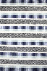 IMPERIAL KNOTS IVORY AND BLUE STRIPES HAND TUFTED CARPET 5X8 FEET