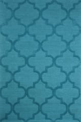 IMPERIAL KNOTS TEAL MOROCCAN HAND TUFTED CARPET 5X8 FEET