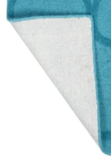 IMPERIAL KNOTS TEAL MOROCCAN HAND TUFTED CARPET 5X8 FEET