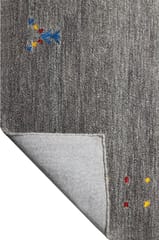 IMPERIAL KNOTS GREY GABBEH HAND TUFTED CARPET 5.4X7.6 FEET