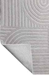 IMPERIAL KNOTS GREY GEOMETRIC HAND TUFTED CARPET 4X6 FEET