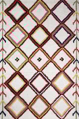 IMPERIAL KNOTS IVORY MULTICOLOR GEOMETRIC HAND TUFTED CARPET 4X6 FEET