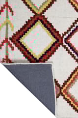 IMPERIAL KNOTS IVORY MULTICOLOR GEOMETRIC HAND TUFTED CARPET 4X6 FEET