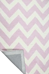 IMPERIAL KNOTS PINK CHEVRON HAND TUFTED CARPET 4X6 FEET