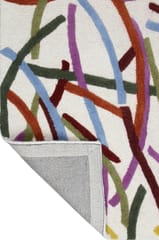 IMPERIAL KNOTS MULTICOLOR GEOMETRIC HAND TUFTED CARPET 4X6 FEET