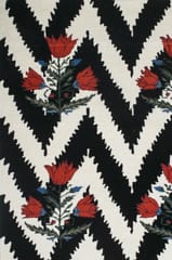 IMPERIAL KNOTS BLACK CHEVRON HAND TUFTED CARPET 4X6 FEET
