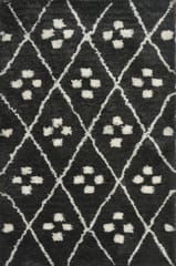 IMPERIAL KNOTS CHARCOAL WHITE TRIBAL HAND TUFTED CARPET 3X5 FEET