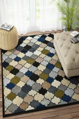 IMPERIAL KNOTS MULTICOLOR MOROCCAN HAND TUFTED CARPET 2.6X6 FEET