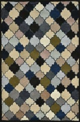 IMPERIAL KNOTS MULTICOLOR MOROCCAN HAND TUFTED CARPET 2.6X6 FEET