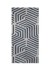 IMPERIAL KNOTS BLUE IVORY BESPOKE HAND TUFTED CARPET 2.6X6 FEET