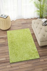 IMPERIAL KNOTS GREEN SHAGGY HAND MADE CARPET 2X3 FEET