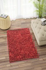 IMPERIAL KNOTS RED SHAGGY HAND MADE CARPET 4X6 FEET