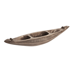 Aravali - Boat Shaped Wooden Tray with Intricate Hand Carving