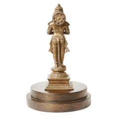 Aravali - Hand Carved Bronze: Southern Style Hanuman ji Idol - 2