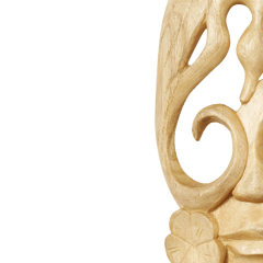 Aravali - Wooden Mukha Mask from West Bengal