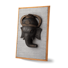 Aravali - Mukha Art Wooded Handcarved Ganesha Mask Wall Decor