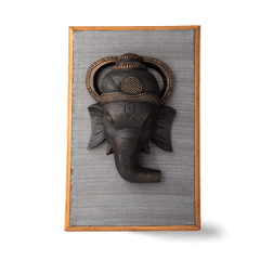 Aravali - Mukha Art Wooded Handcarved Ganesha Mask Wall Decor
