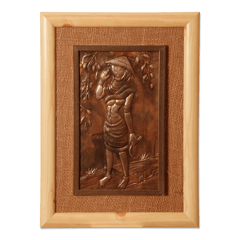 Aaravali - Farm Life Wall Decoration Carved in Copper - 2