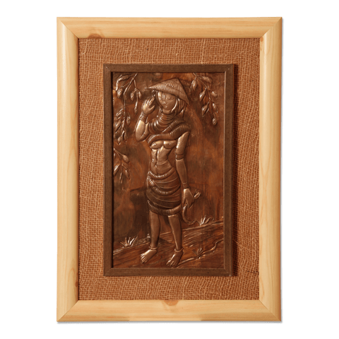 Aaravali - Farm Life Wall Decoration Carved in Copper - 2