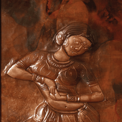 Aravali - Handbeaten Copper Odissi Dancer Decor Iteam - 1